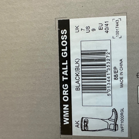 Hunter Tall Black Gloss Boots Size 9 - Picture 2 of 7